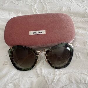 Miu Miu Black and Green Sunglasses